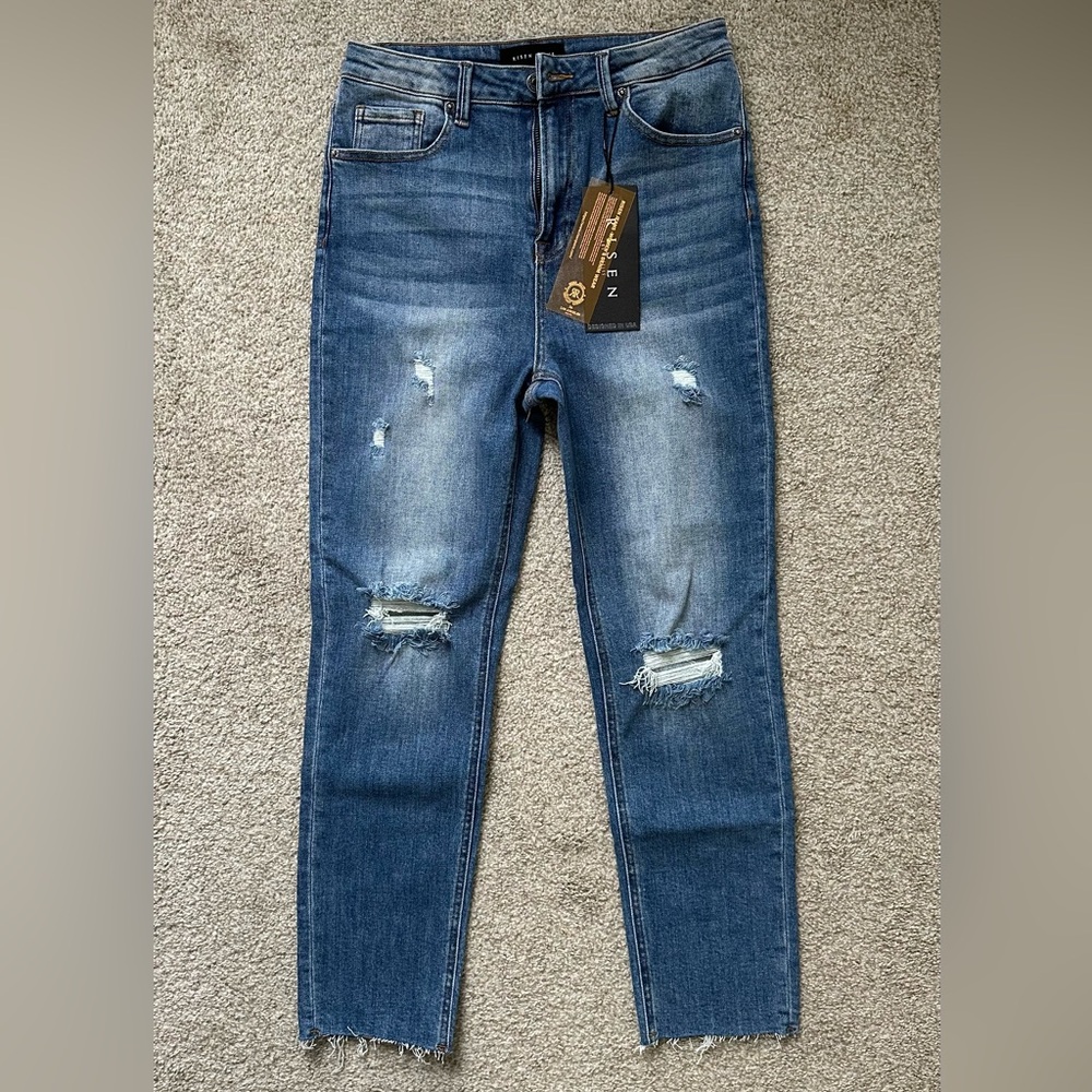 Risen High Rise Relaxed Fit Skinny Jeans